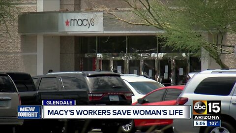 Valley woman praises Macy's workers at Arrowhead Mall for saving her life