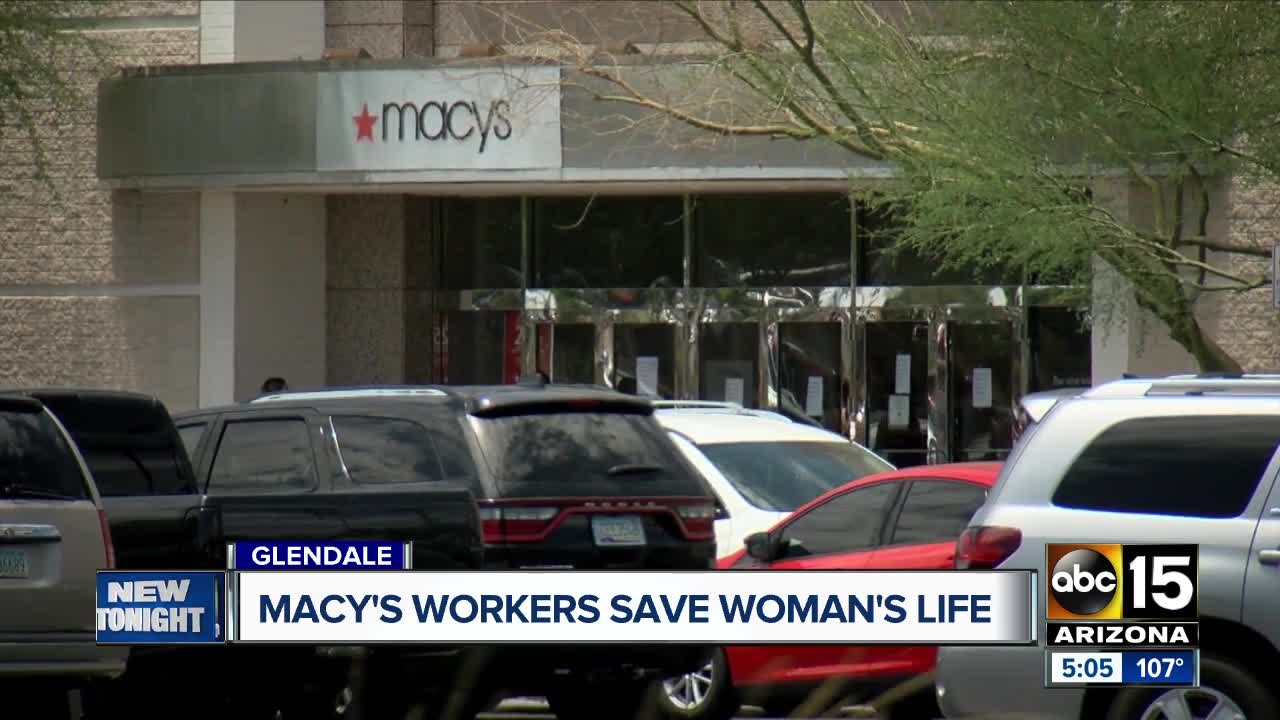 Valley woman praises Macy's workers at Arrowhead Mall for saving her life
