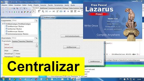 14- Centralizar 1 Controle na Tela via Código