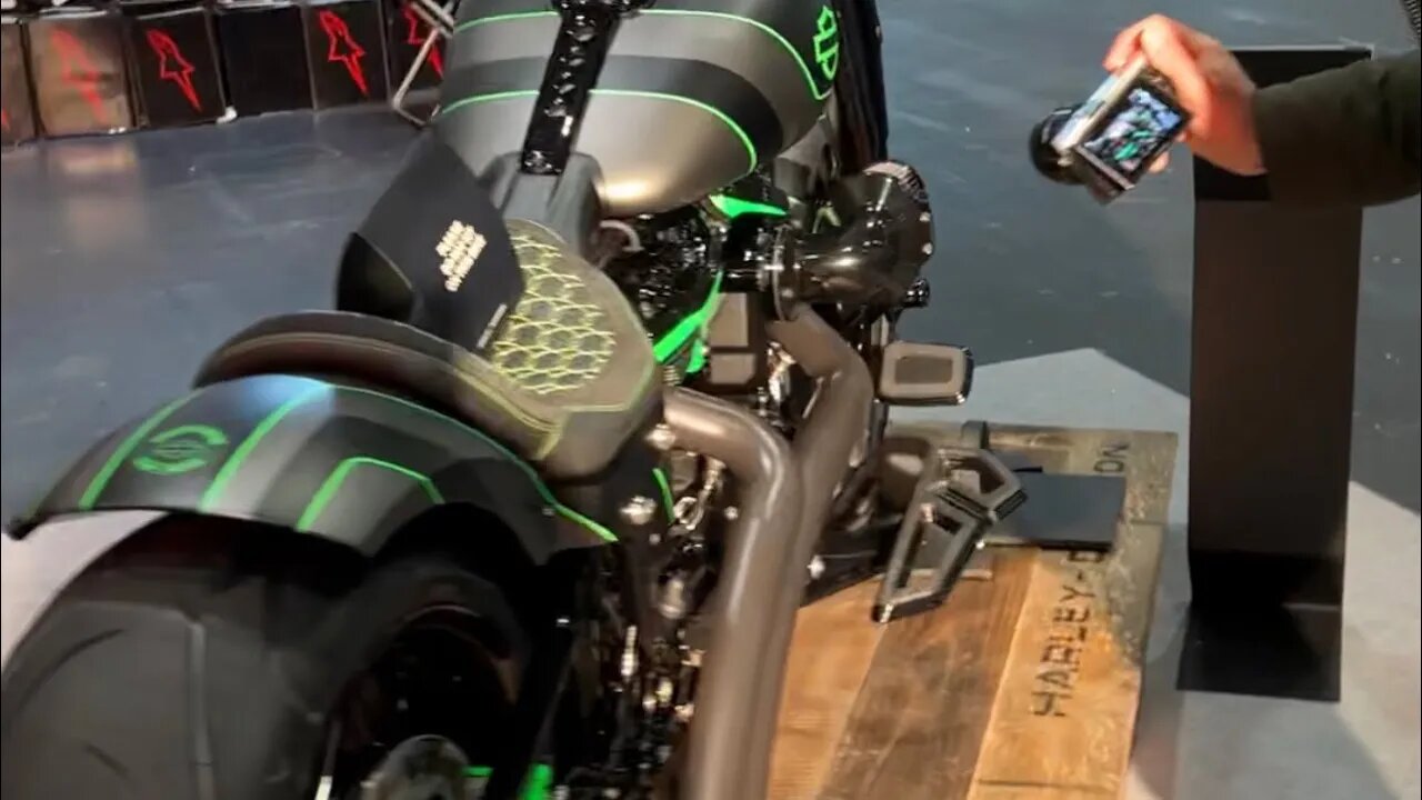 Harley Davidson stand at London bike show