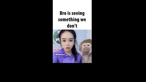 monkey's reaction make me laugh