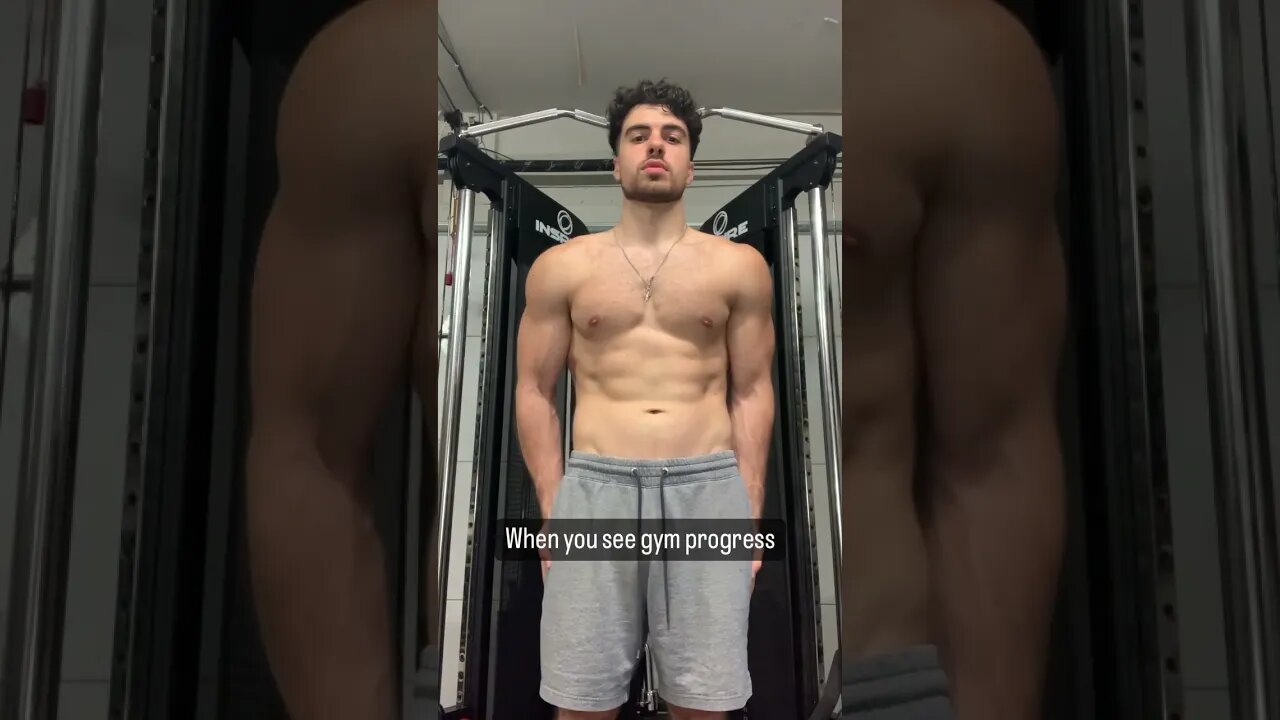 Randomly Seeing GYM GAINS Got Me Like #workoutgoals #muscle #shorts