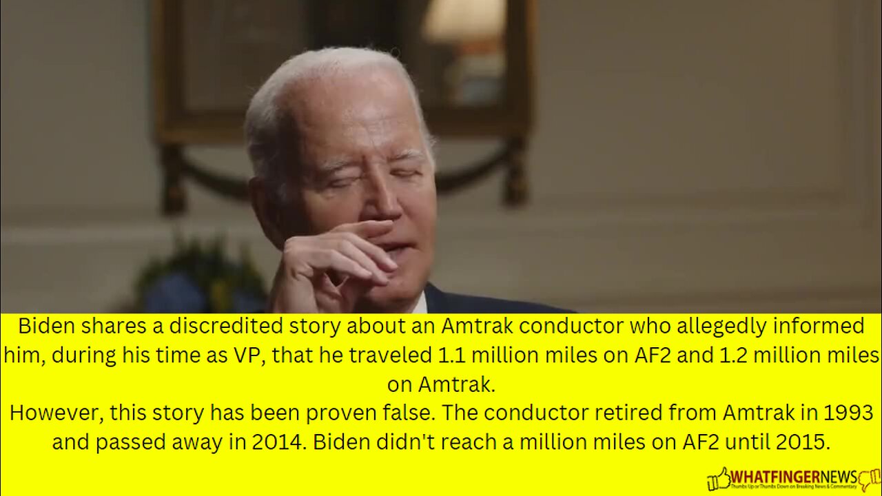 Biden shares a discredited story about an Amtrak conductor who allegedly informed him