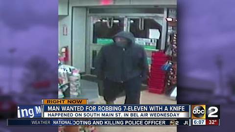Thief robs Bel Air 7-Eleven with a kitchen knife