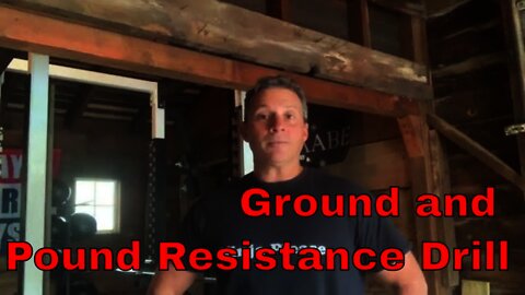 Ground and Pound Drill 👍 with resistance bands.