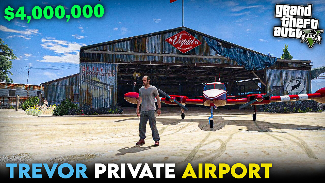 TREVOR BUY PRIVATE AIRPORT I GTAV GAMEPLAY