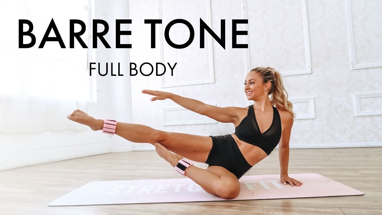 30 MIN Full Body Toned + Lean Barre (Fat Burning Home Workout)