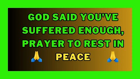 ✝️GOD SAYS GIVE HIM 2 MINUTES TO BLESS YOU TODAY 🙏Powerful prayer to rest in peace today💕