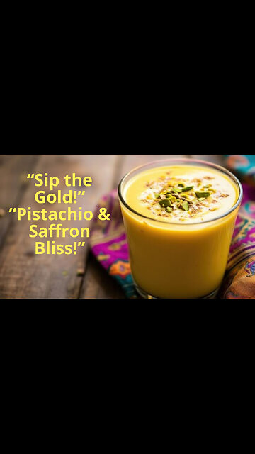 "Gold-Infused Indulgence: Crafting a Healthful Pistachio & Saffron Smoothie!"