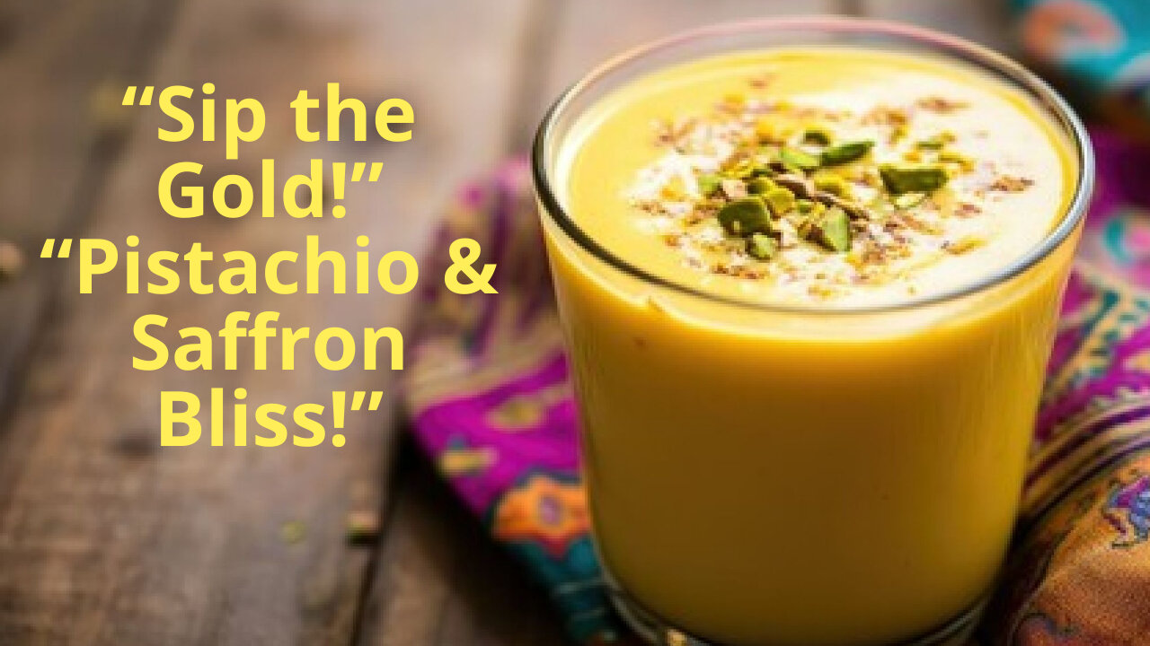 "Gold-Infused Indulgence: Crafting a Healthful Pistachio & Saffron Smoothie!"