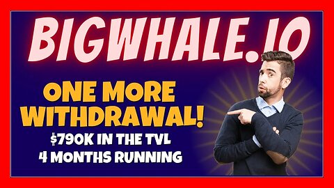 One More Withdrawal from BIGWHALE IO 🚀 $790K in the TVL💰Earn an Up To 2% In Daily BNB Rewards 📈