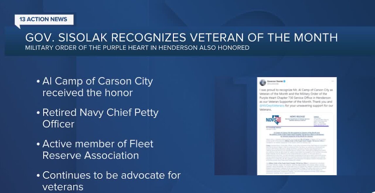 Veteran of the month recognized in Nevada