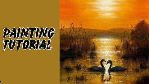 How to Draw a Sunset Lake Acrylic Painting for Beginners