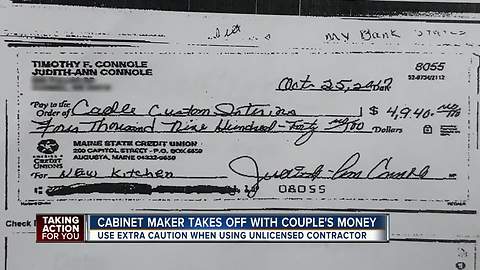 Cabinet maker leaves couple missing $5,000 with nothing to show for it until we took action