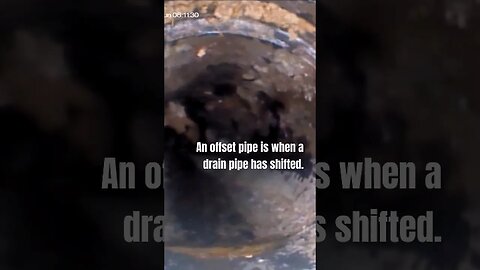 An offset pipe means the pipes have shifted #plumbing #sewercam #homeinspection