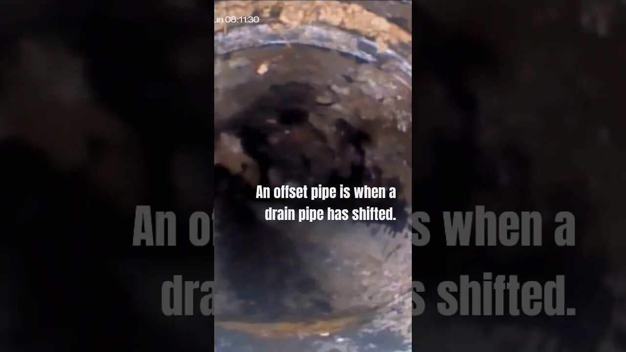 An offset pipe means the pipes have shifted #plumbing #sewercam #homeinspection