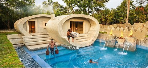 Building a Private Pool in a Luxury Underground House in 140 Day