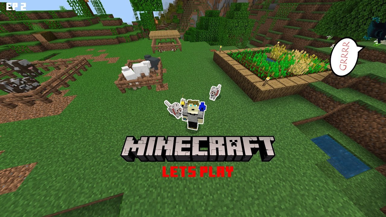 Minecraft Lets Play | Episode 2 - THE WARDEN, Farming, and Taming Pets!