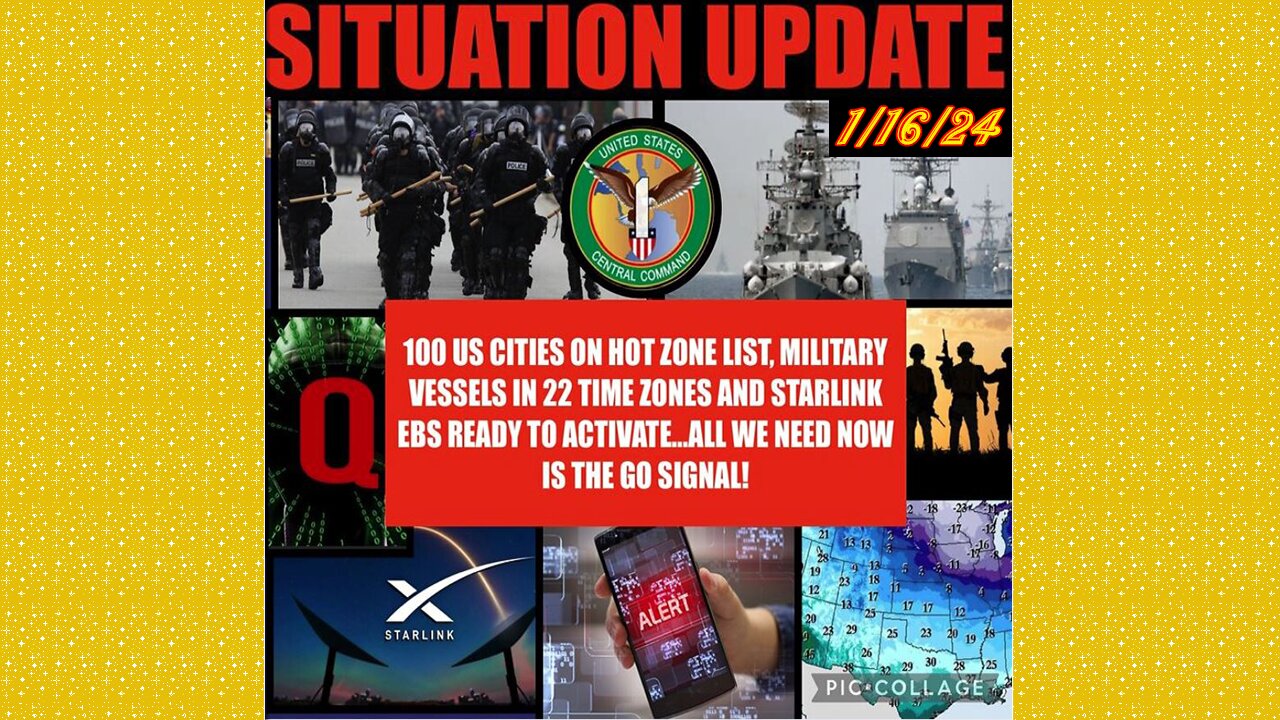SITUATION UPDATE 1/16/24 - Nato/Us, Gaza, Polar Vortex, Gcr/Judy Byington Update, Child Trafficking
