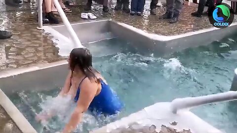HOT GIRLS ICE COLD BATHING #88 WINTER @2024"