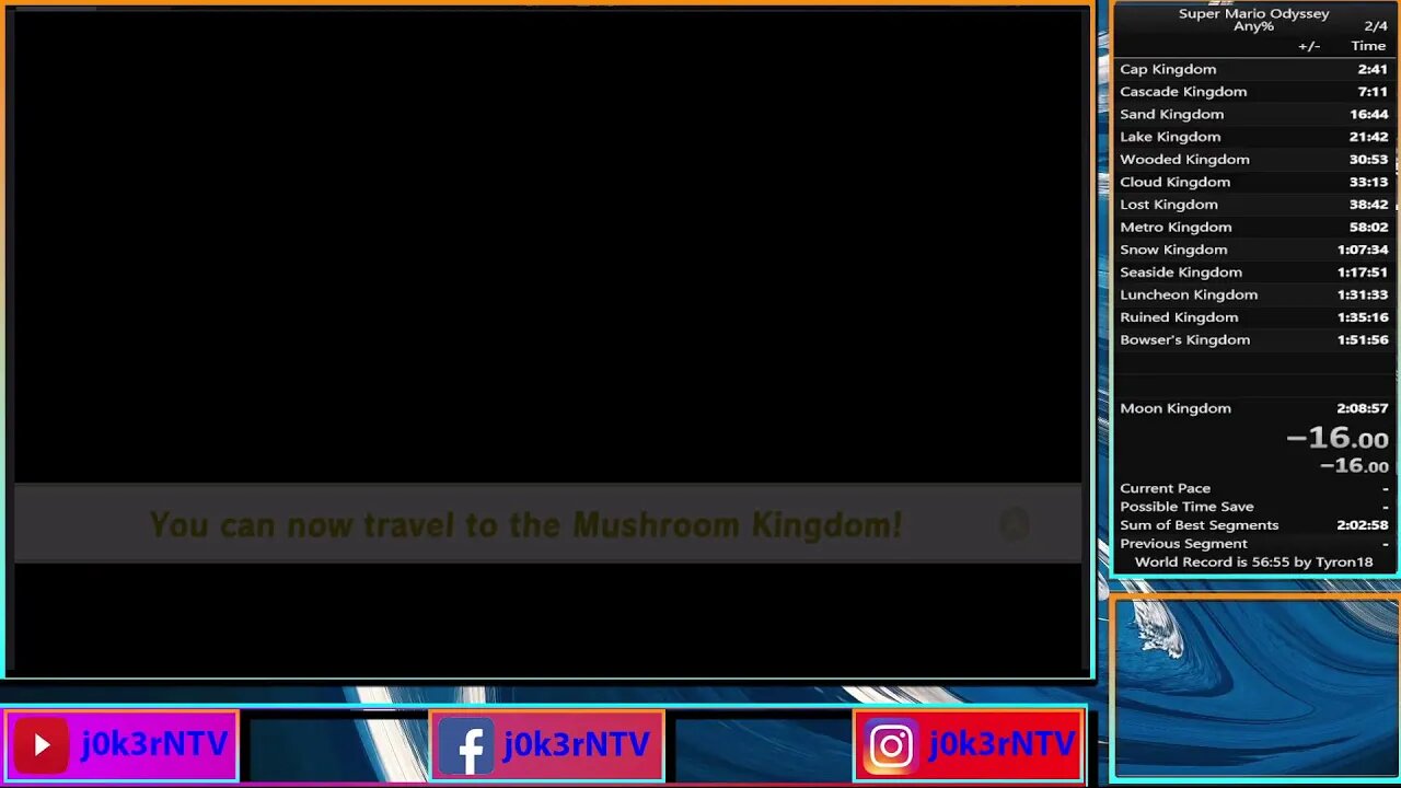 Trying to get a sub 3 hour Super mario Odyssey run!