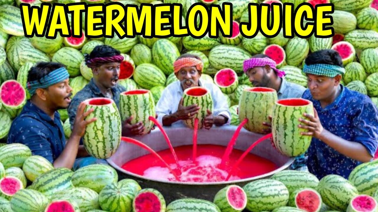 Watermelon juice || Farm Fresh Fruit juice Making || Watermelon Carft || Watermelon Experiment
