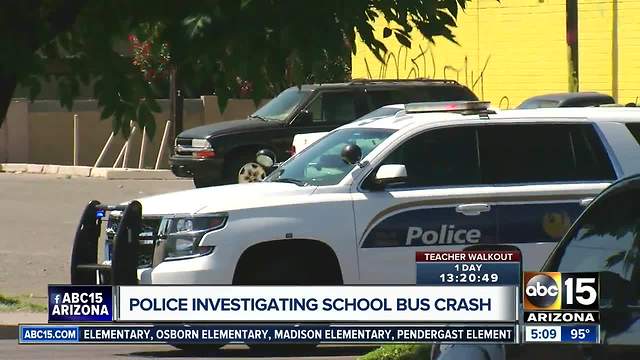 Police investigating school bus crash in Phoenix