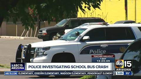 Police investigating school bus crash in Phoenix