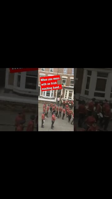 When you mess with an Irish marching band...