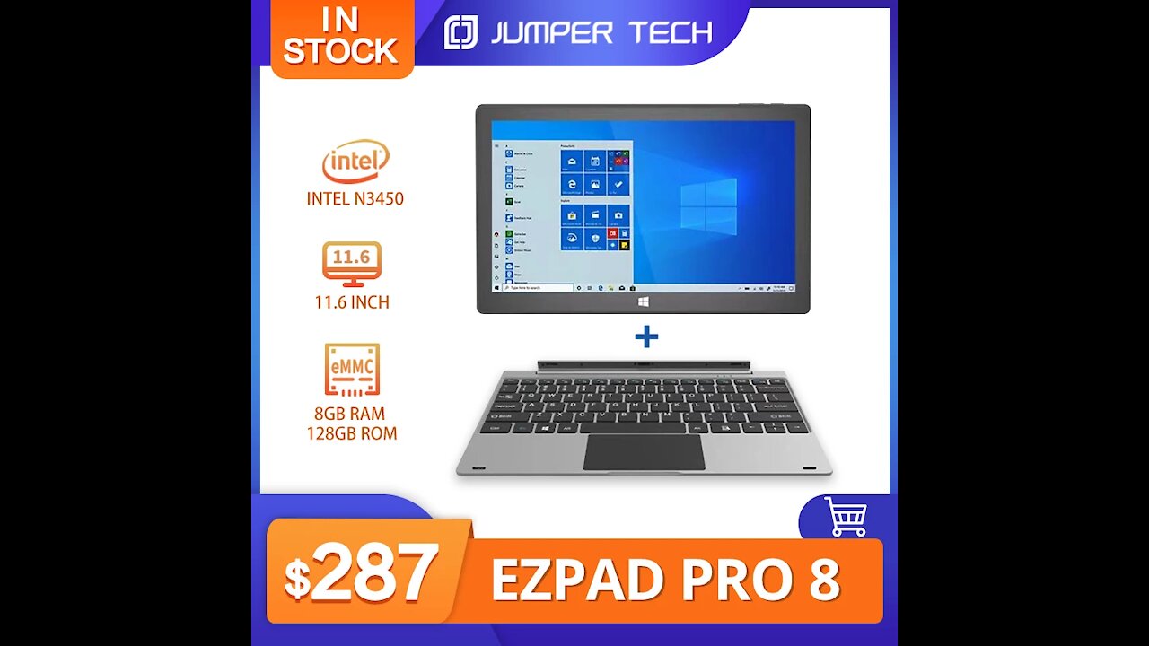 Notebook Jumper EZPad Pro8 11.6 inch1920*1080 IPS 12GB RAM 128GB ROM Touch Screen