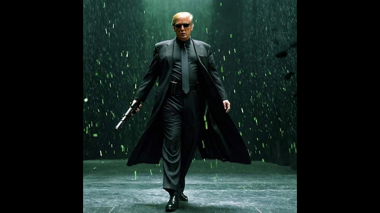 Donald Neo Keanu Reeves Trump in the Matrix