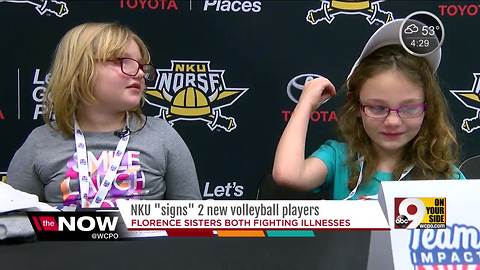 Young sisters show Northern Kentucky University volleyball team the meaning of perseverance