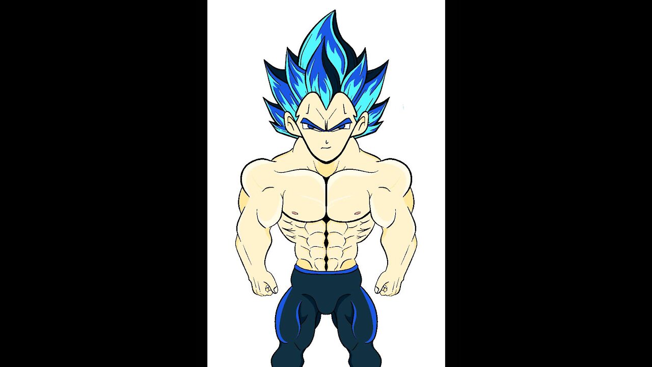 Vegeta SSB with Procreate