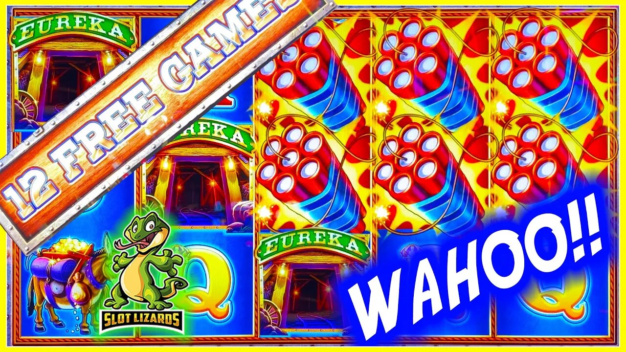 SO MUCH FUN, FREE GAMES AND DYNAMITE FEATURE! Lock It Link Eureka Blast Slot