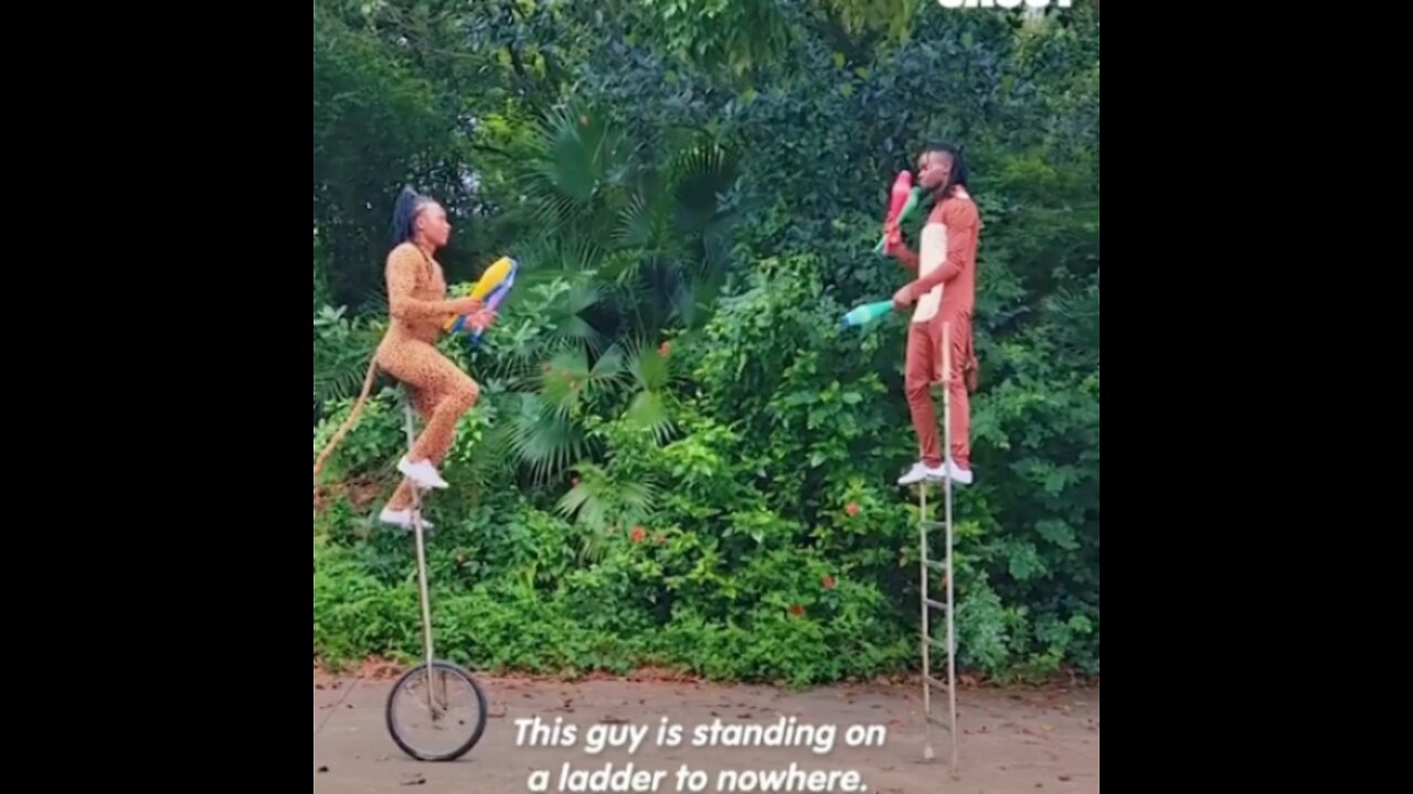 Circus Performance Show Off Their Balancing