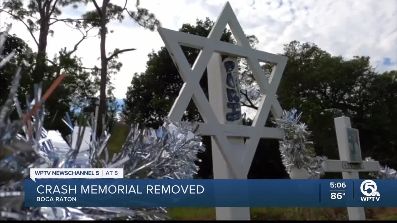 Memorial honoring 5 teens killed in 1996 crash removed 'in error' by county