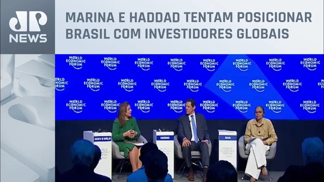 Marina Silva e Haddad falam em painel sobre o Brasil no Fórum Econômico Mundial em Davos