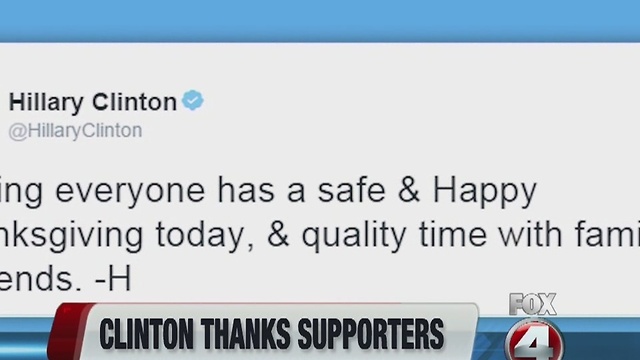 Hillary Clinton thanks supporters