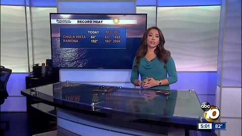 10News Pinpoint Weather with Meteorologist Angelica Campos