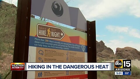 Staying safe while hiking in dangerous heat