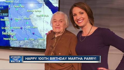 Megan Parry's grandmother celebrates 100th birthday