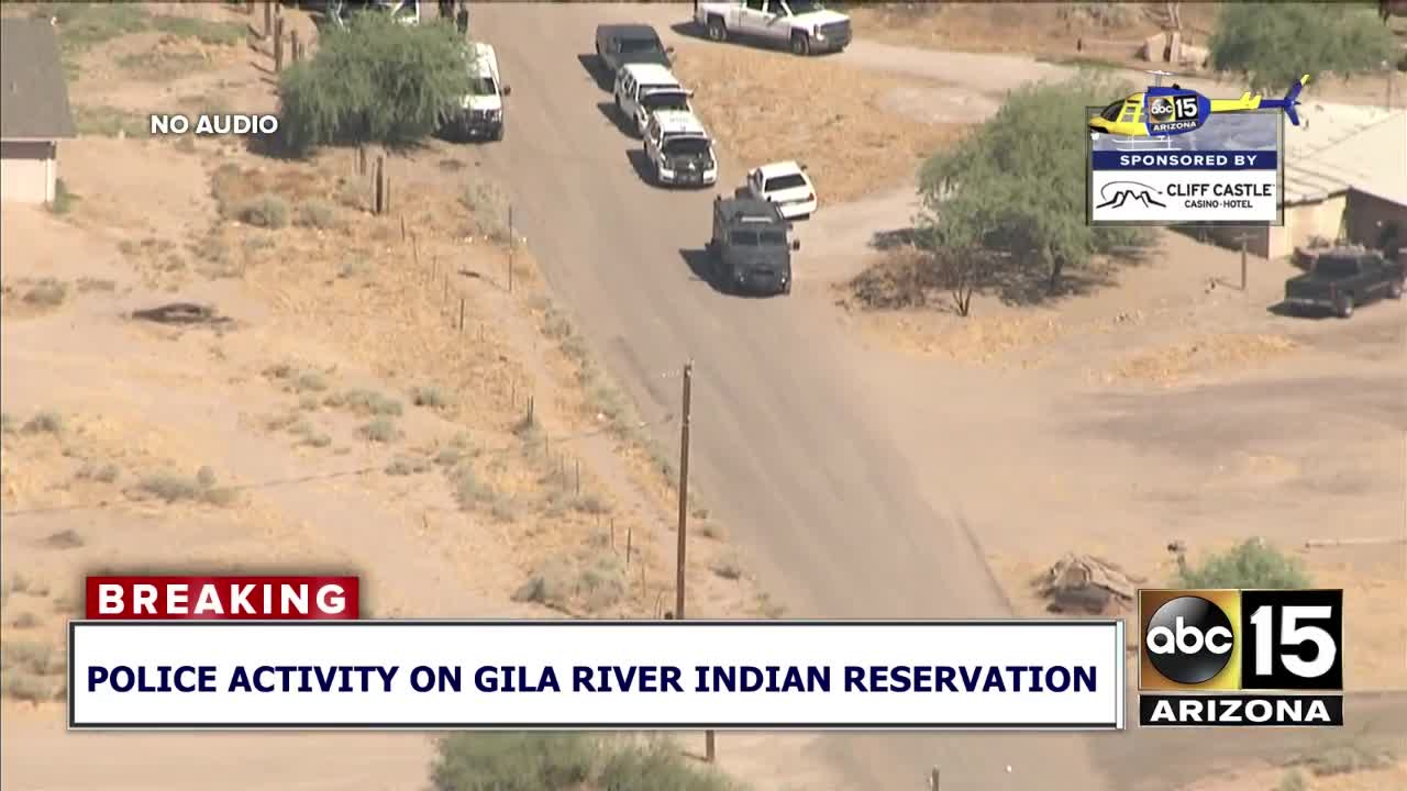 RAW: Large police presence on Gila River reservation