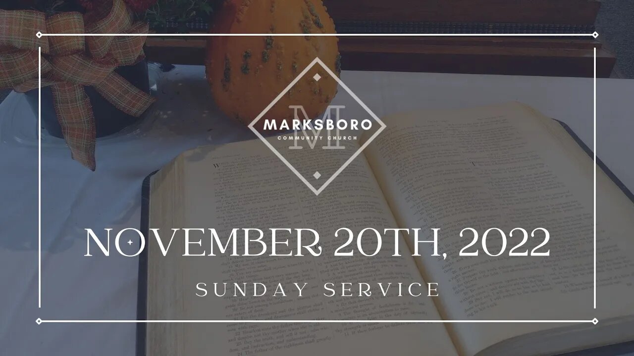 MCC November 20th Sunday Service