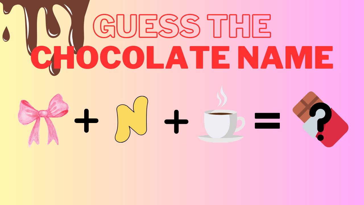 Can you guess the Chocolate Name by Emoji