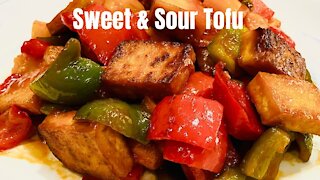 Vegan sweet and sour tofu /咕咾豆腐