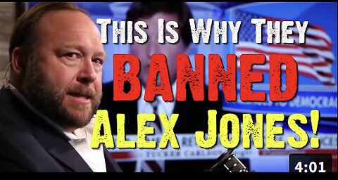 This Is Why They Banned Alex Jones!