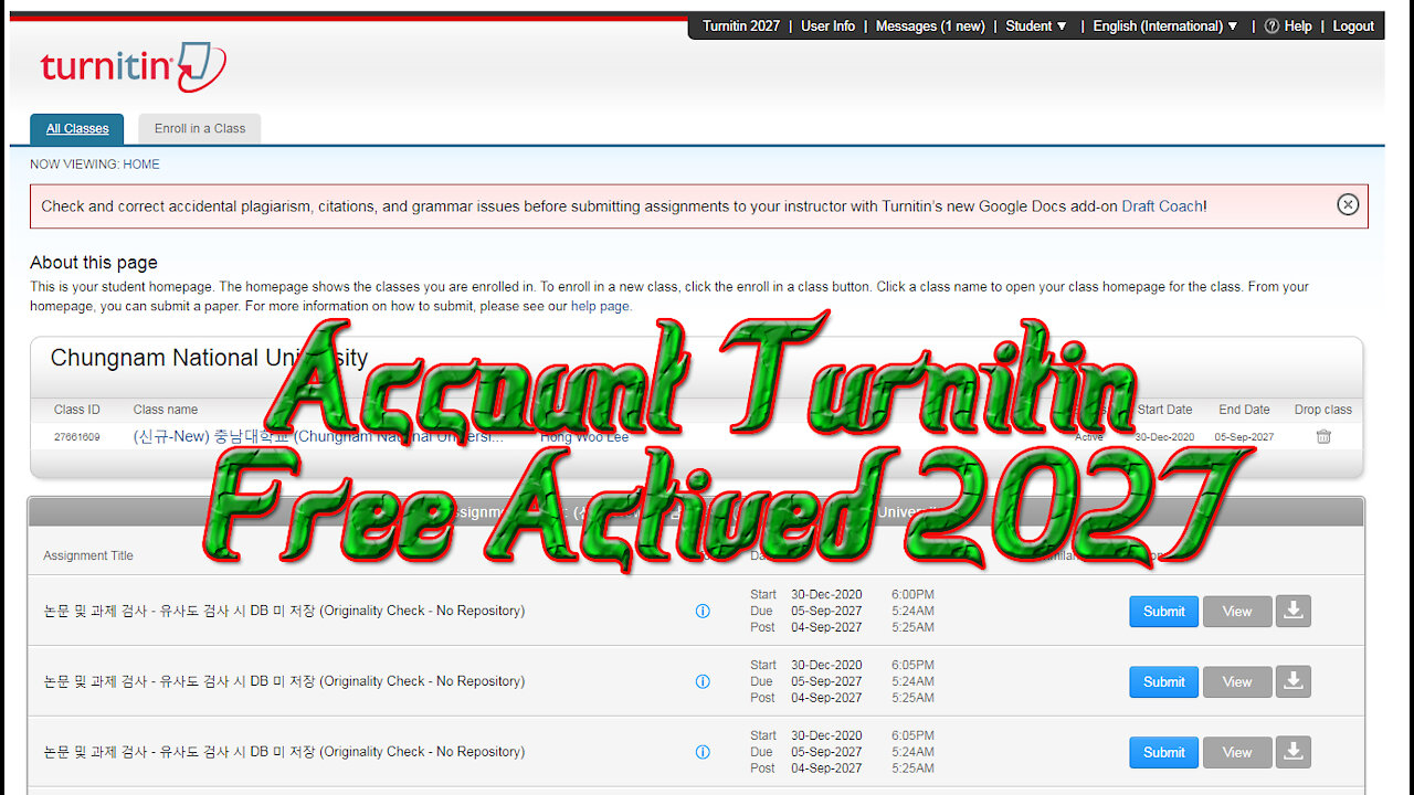 Account Turnitin Free Actived 2027