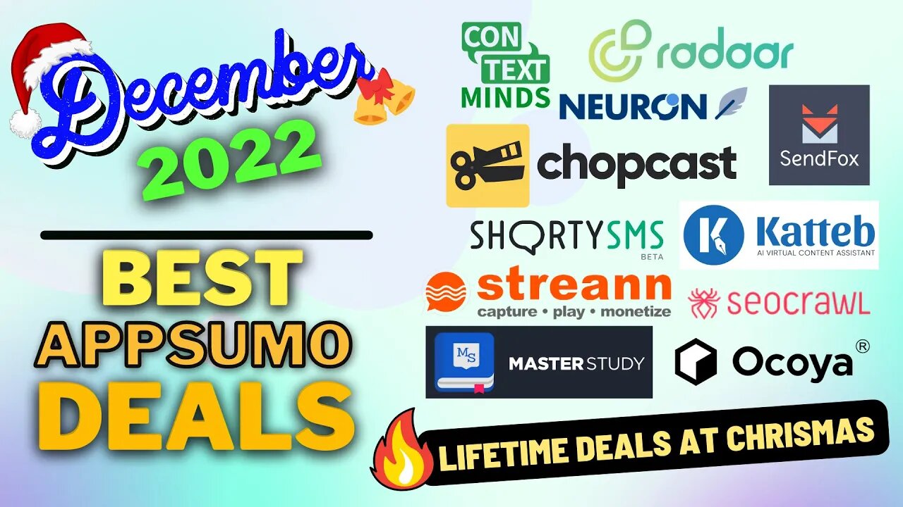 11 Best Appsumo Lifetime Deals of December 2022 | | Get Upto 98% OFF on Chrismas