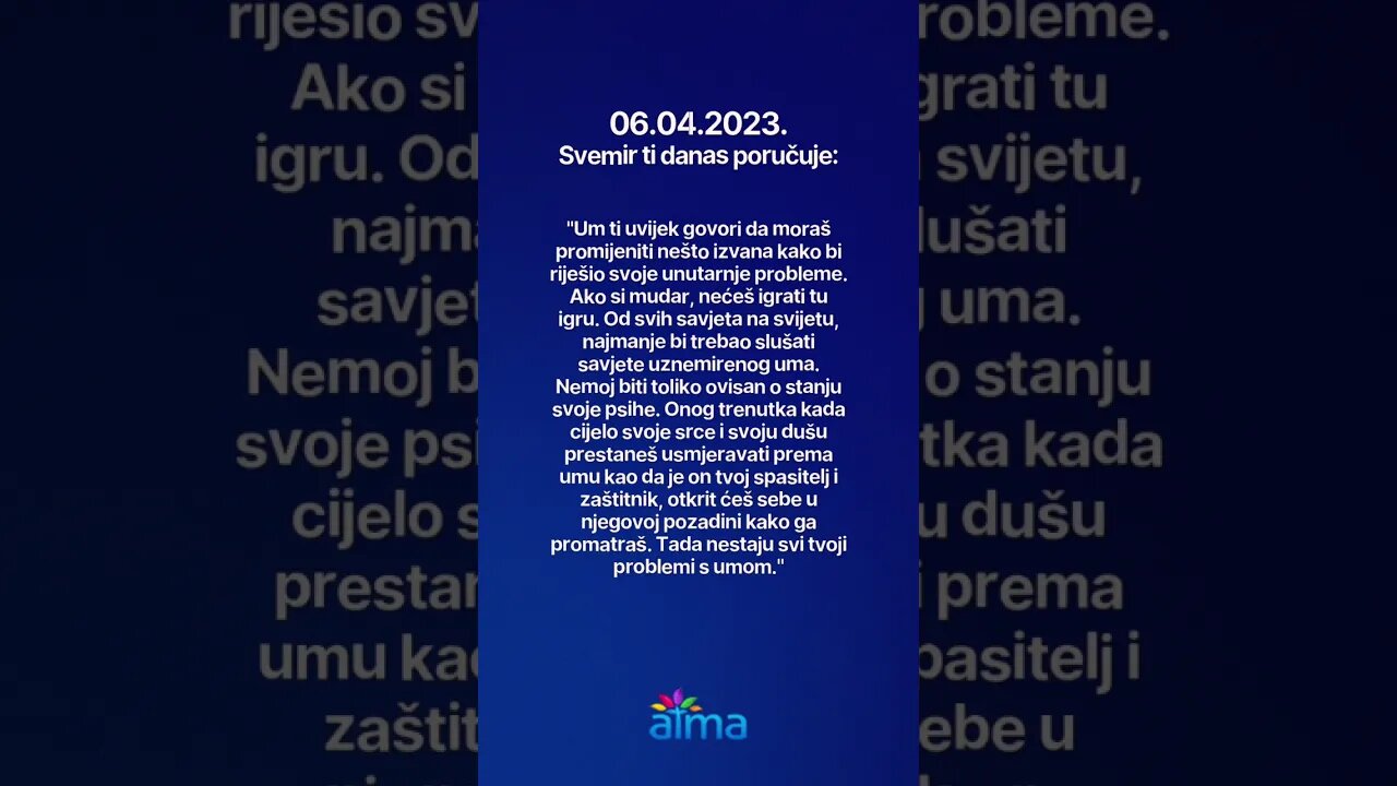 Poruka Svemira 06.04.2023. 💙