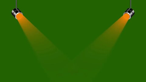 Orange Stage Lights On And Off Green Screen Overlay Motion Graphics 4K Copyright Free